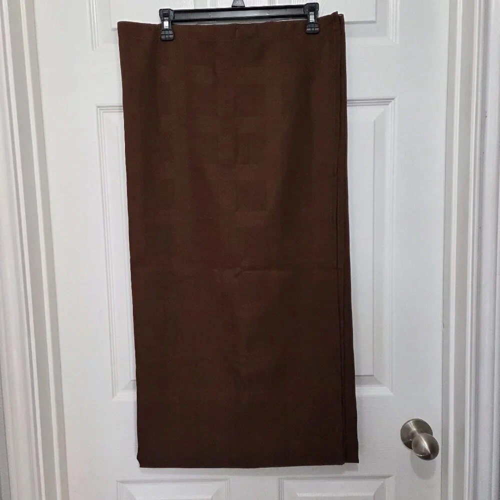 Ex-Cell Home Fashions Brown Square Design Shower Curtain